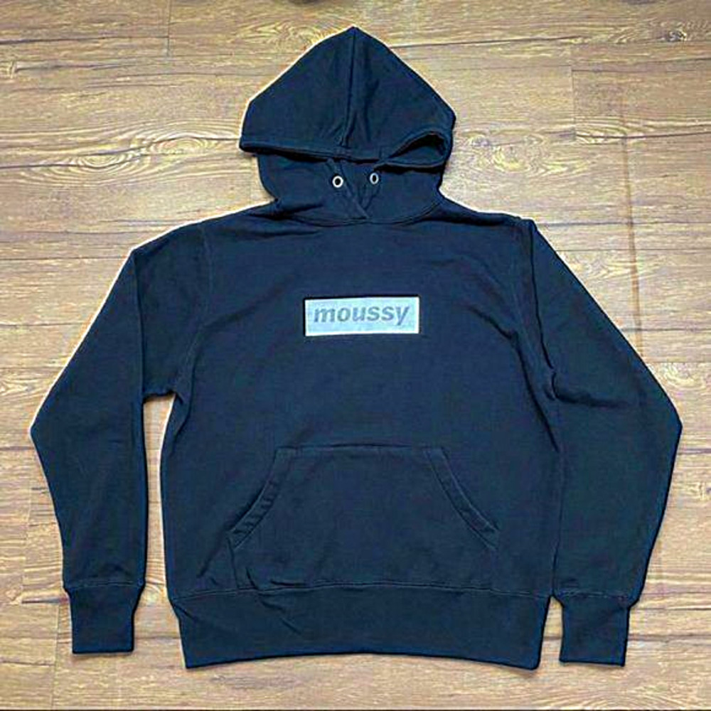 MOUSSY Box Pullover Hoodie Sweatshirt